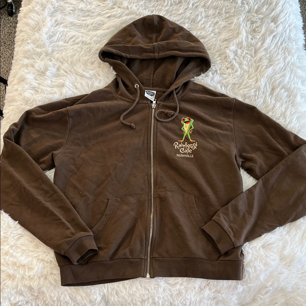 Rainforest Cafe zip up hoodie Size Medium